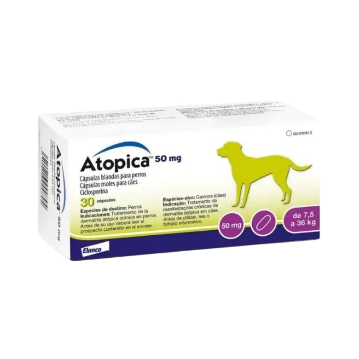 ATOPICA 7.5 a 36 kg 50 mg 30 caps