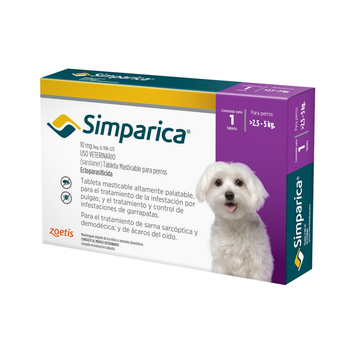 SIMPARICA 2.5 a 5 kg 1 tab PERRO
