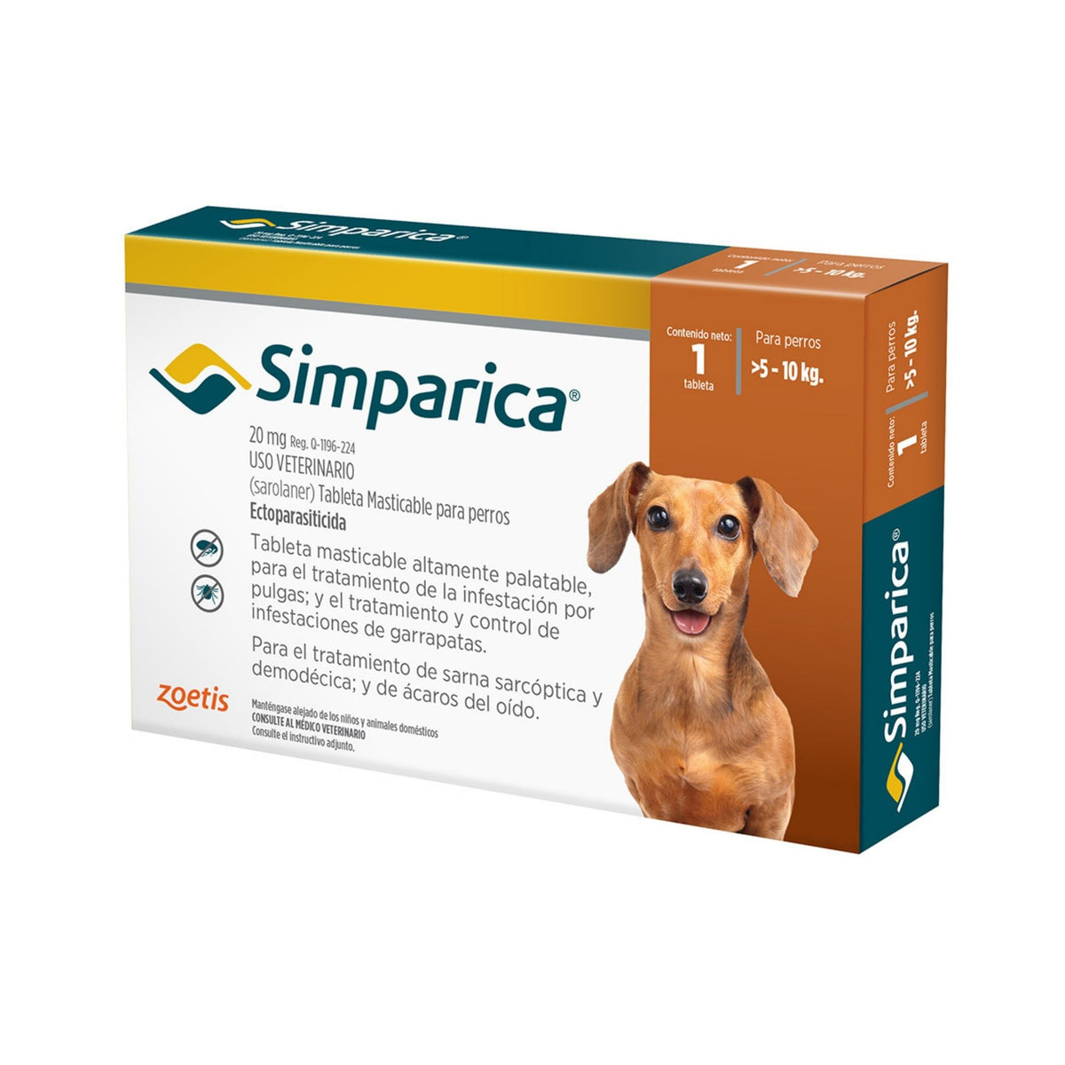 SIMPARICA 5 a 10 kg 1 tab PERRO