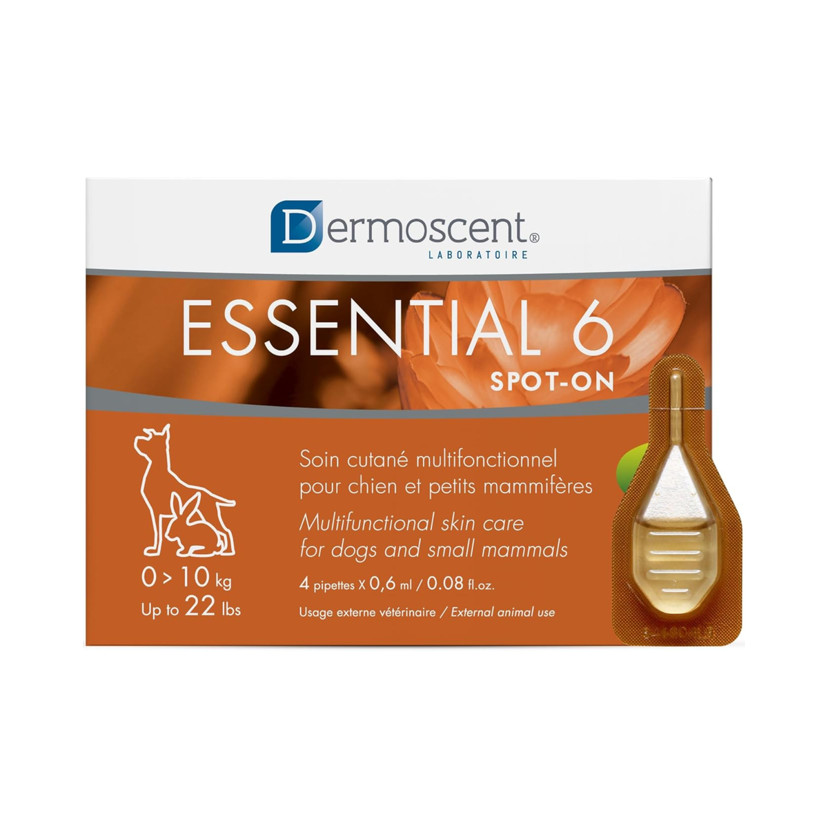 ESSENTIAL 6 SPOT ON DOG 0-10KG 4x6 ml