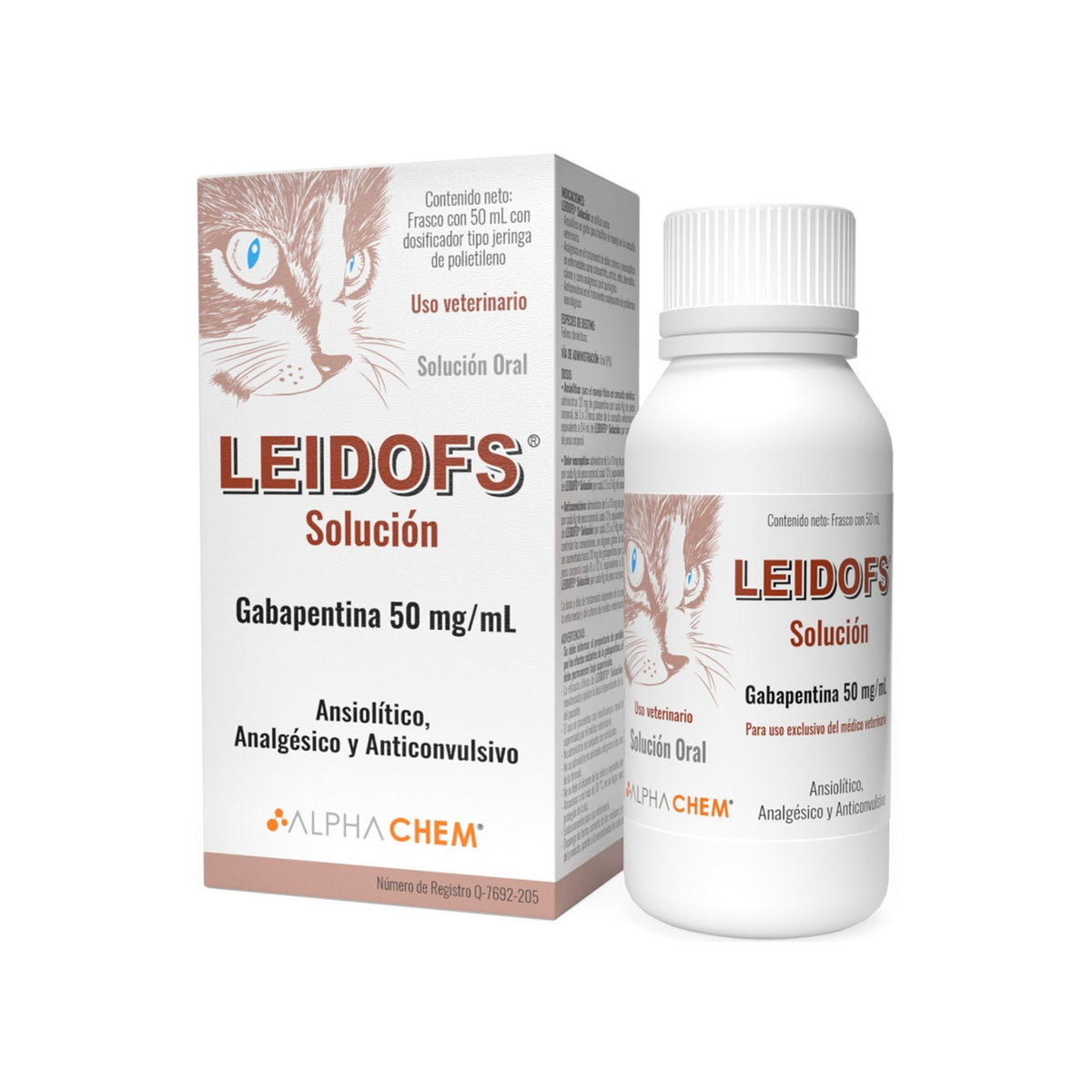 LEIDOFS SOLUCION 50 mg 50 ml GATO