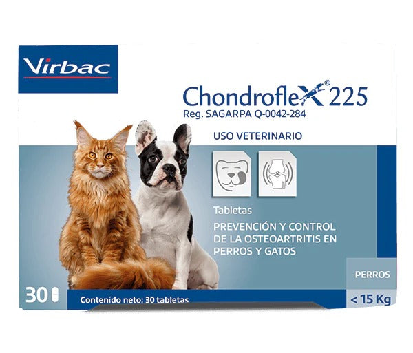 CHONDROFLEX 225 menor a 15 kg 30 tabs