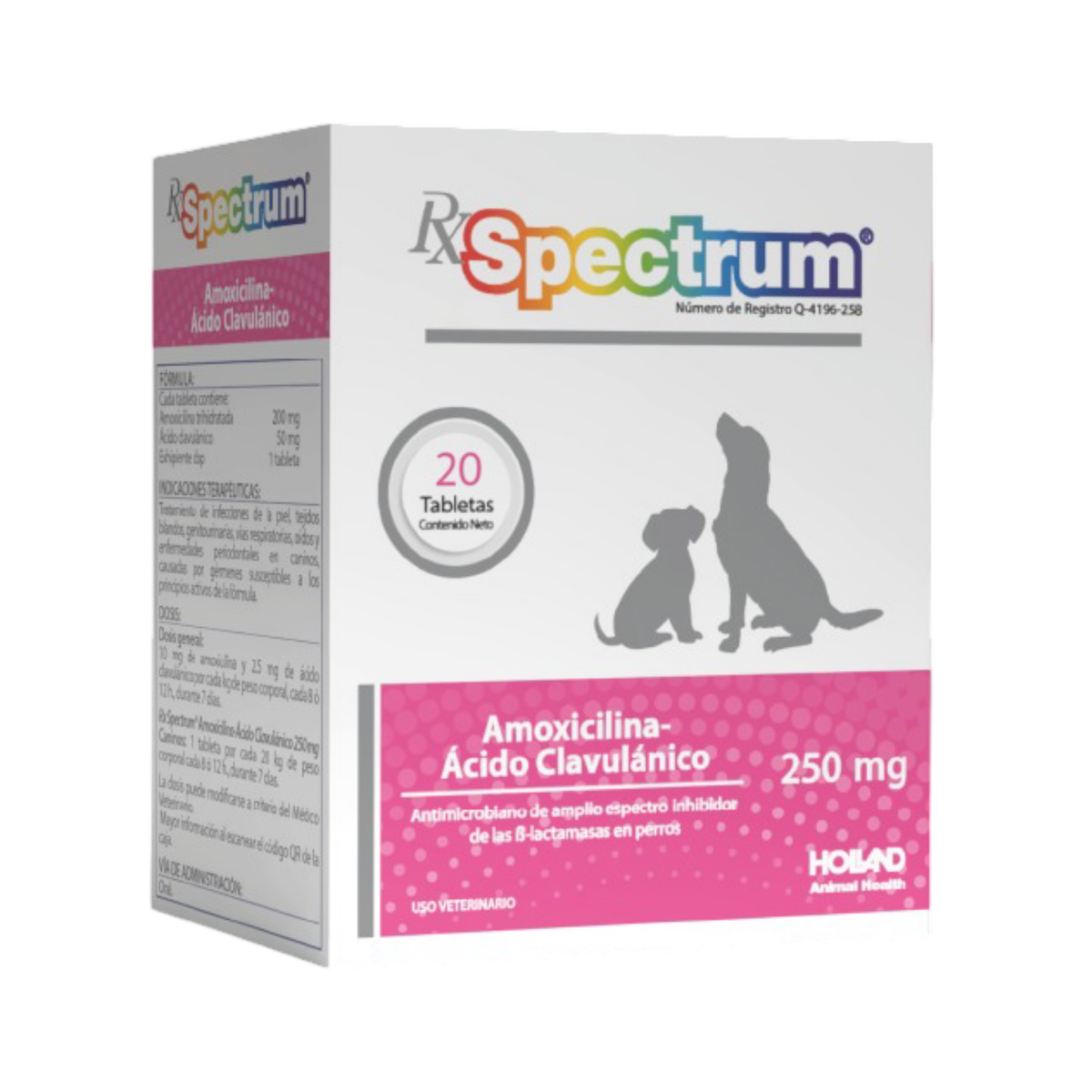 RX SPECTRUM AMOXICILINA ACIDO CLAVULANICO 250 mg 20 tabs