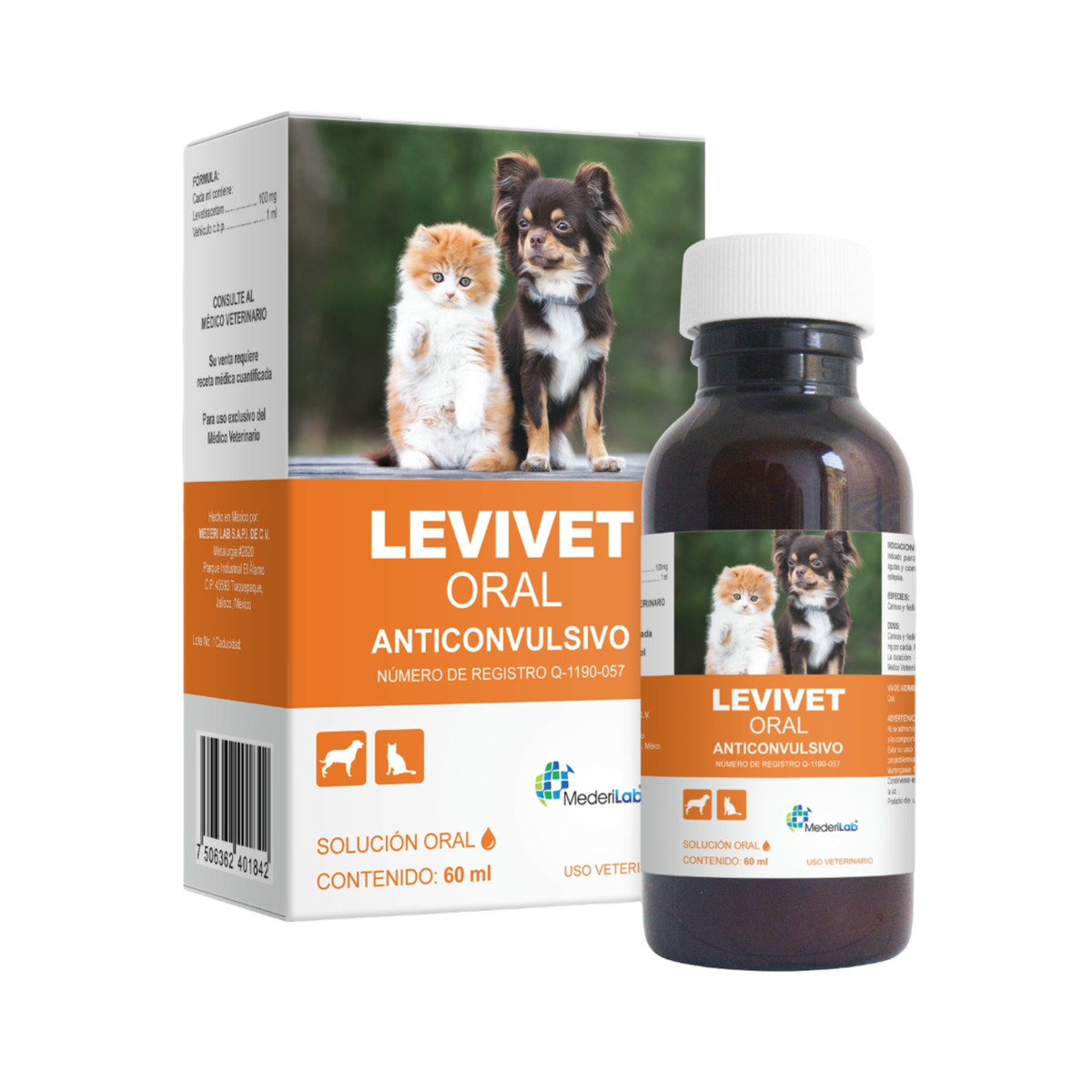LEVIVET SOLUCIÓN 100 mg 60 ml