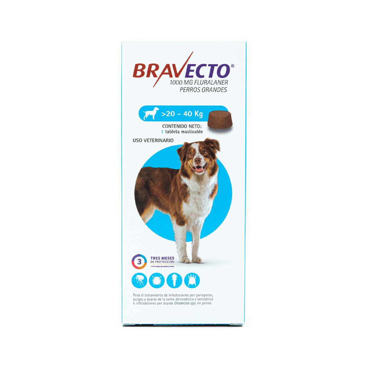 BRAVECTO 20 a 40 kg 1 tab