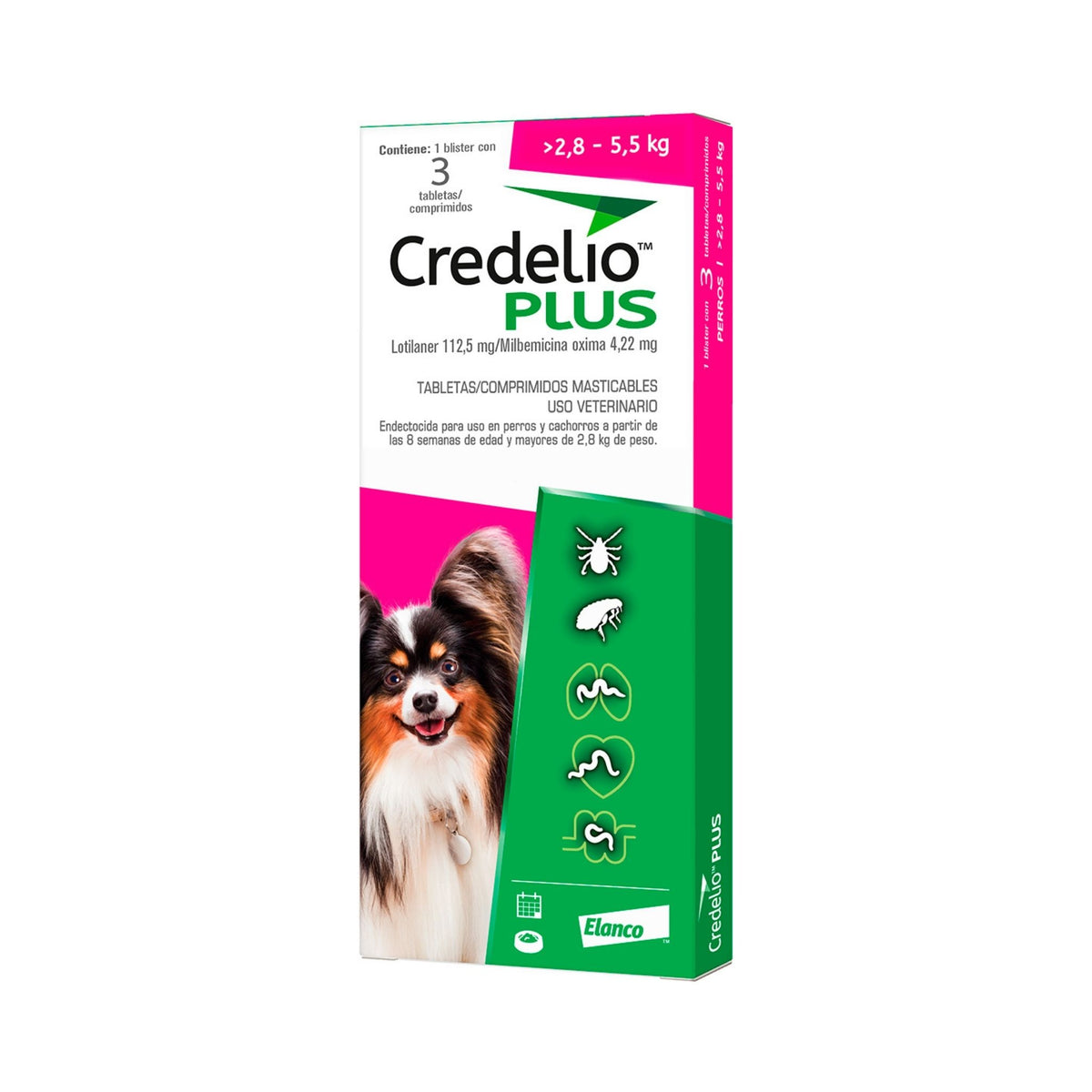 CREDELIO PLUS 2.8-5.5 3 tabs PERRO
