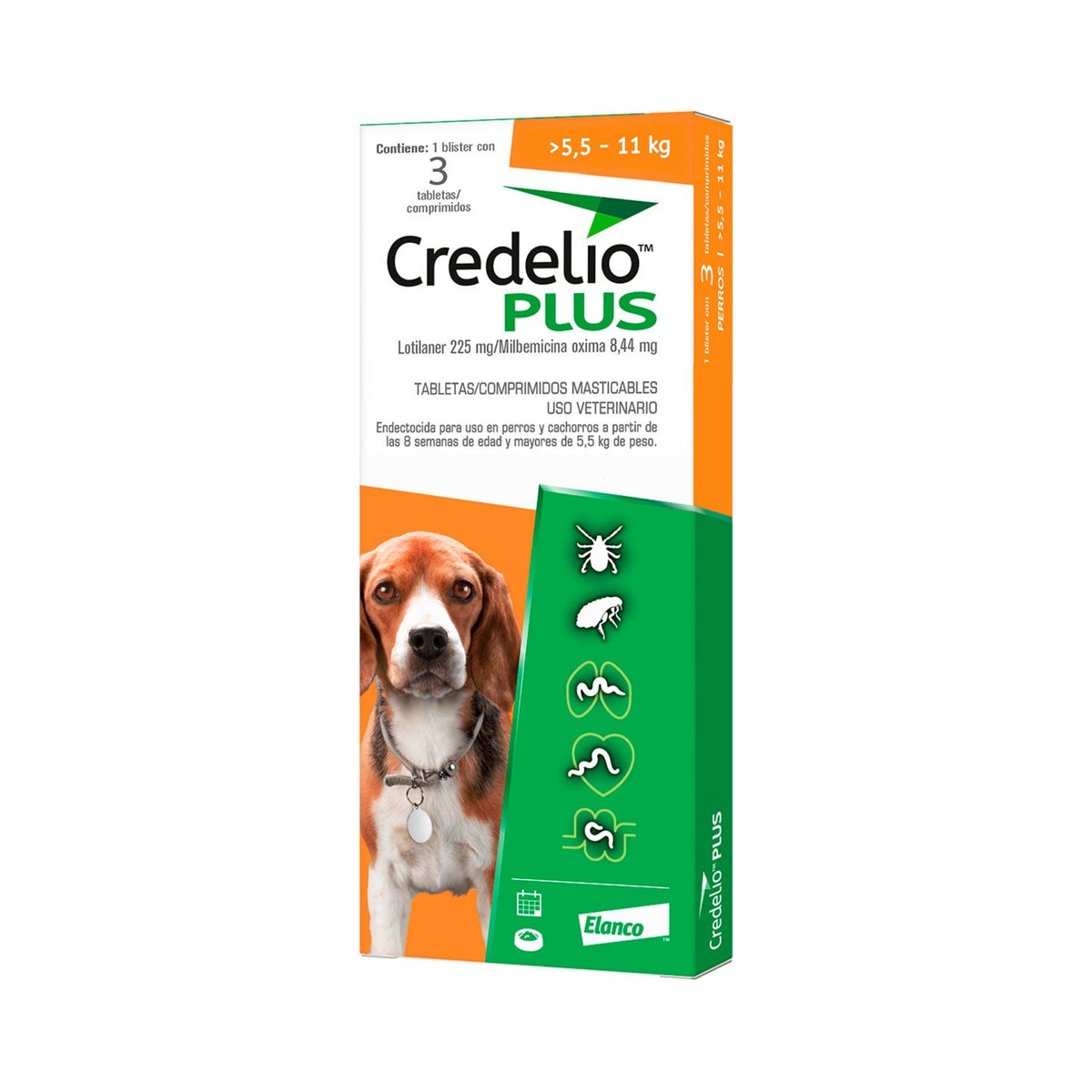 CREDELIO PLUS 5.5-11 kg 3 tabs PERRO