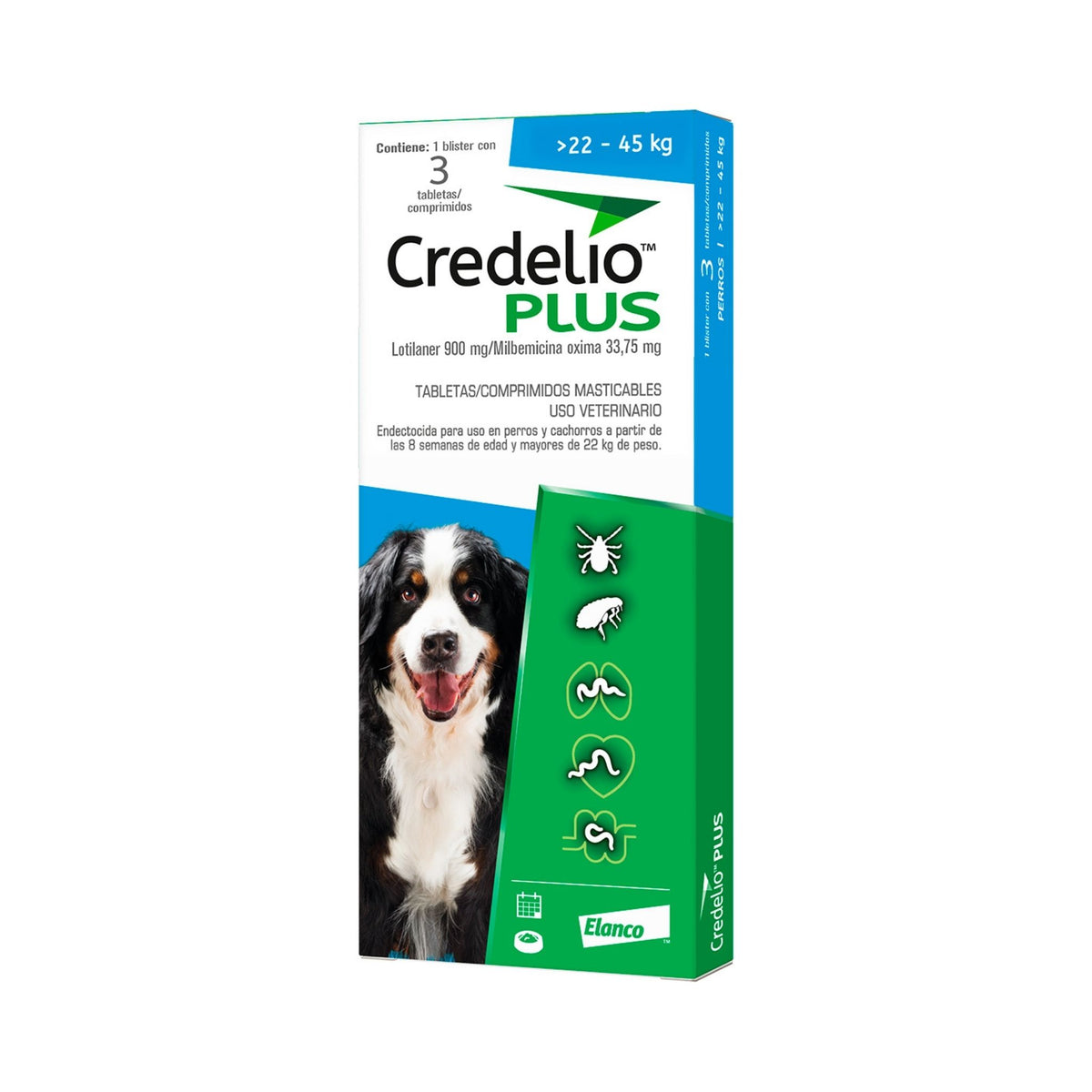 CREDELIO PLUS 22-45 kg 3 tabs PERRO