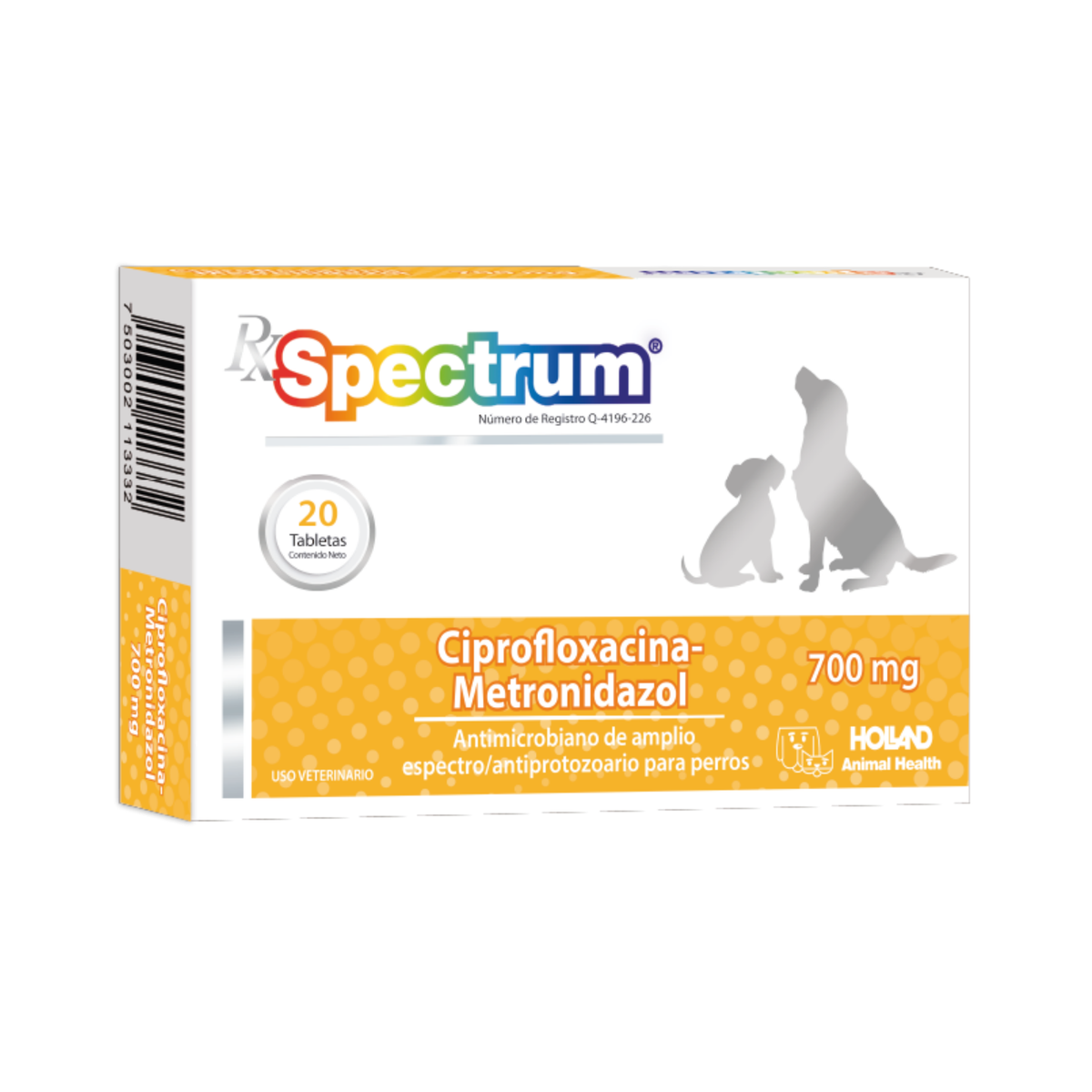 RX SPECTRUM CIPROFLOXACINA METRONIDAZOL 700 mg 20 tabs