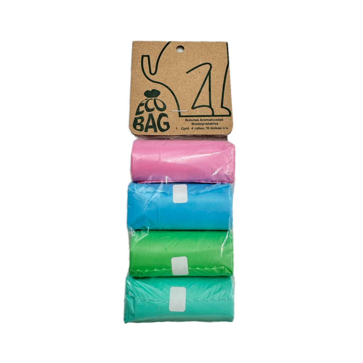 BOLSAS ECO DE COLORES 4 ROLLOS