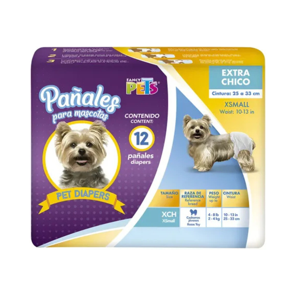 PAÑAL SANITARIO XCH 12 pzas PERRO