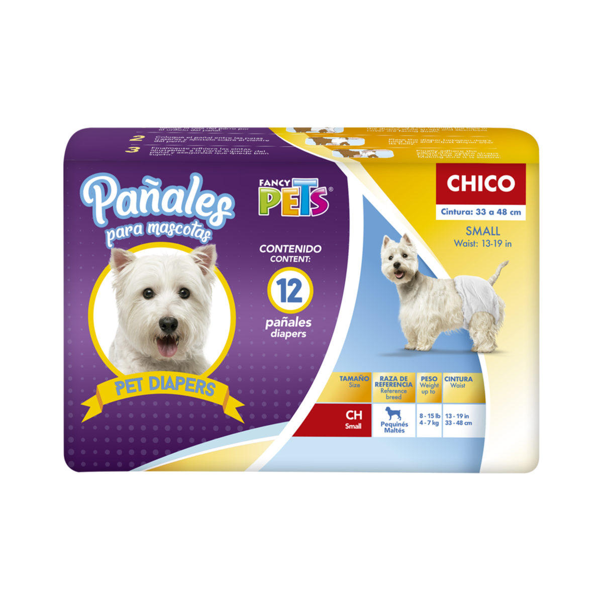 PAÑAL SANITARIO CH 12 pzas PERRO