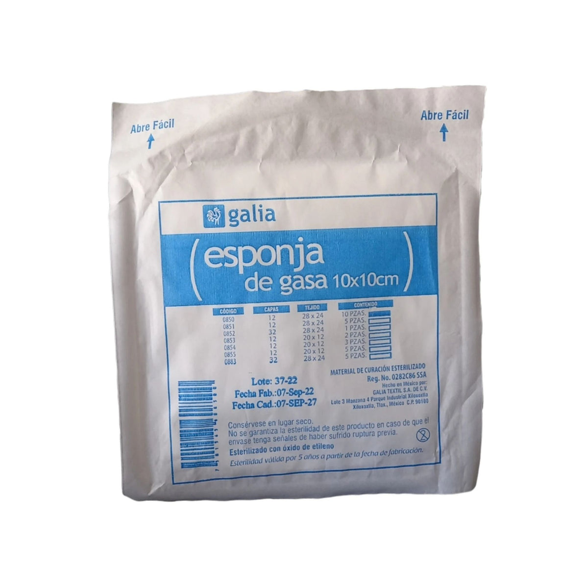 GASA ESTERIL 10X10 cm 1 pz