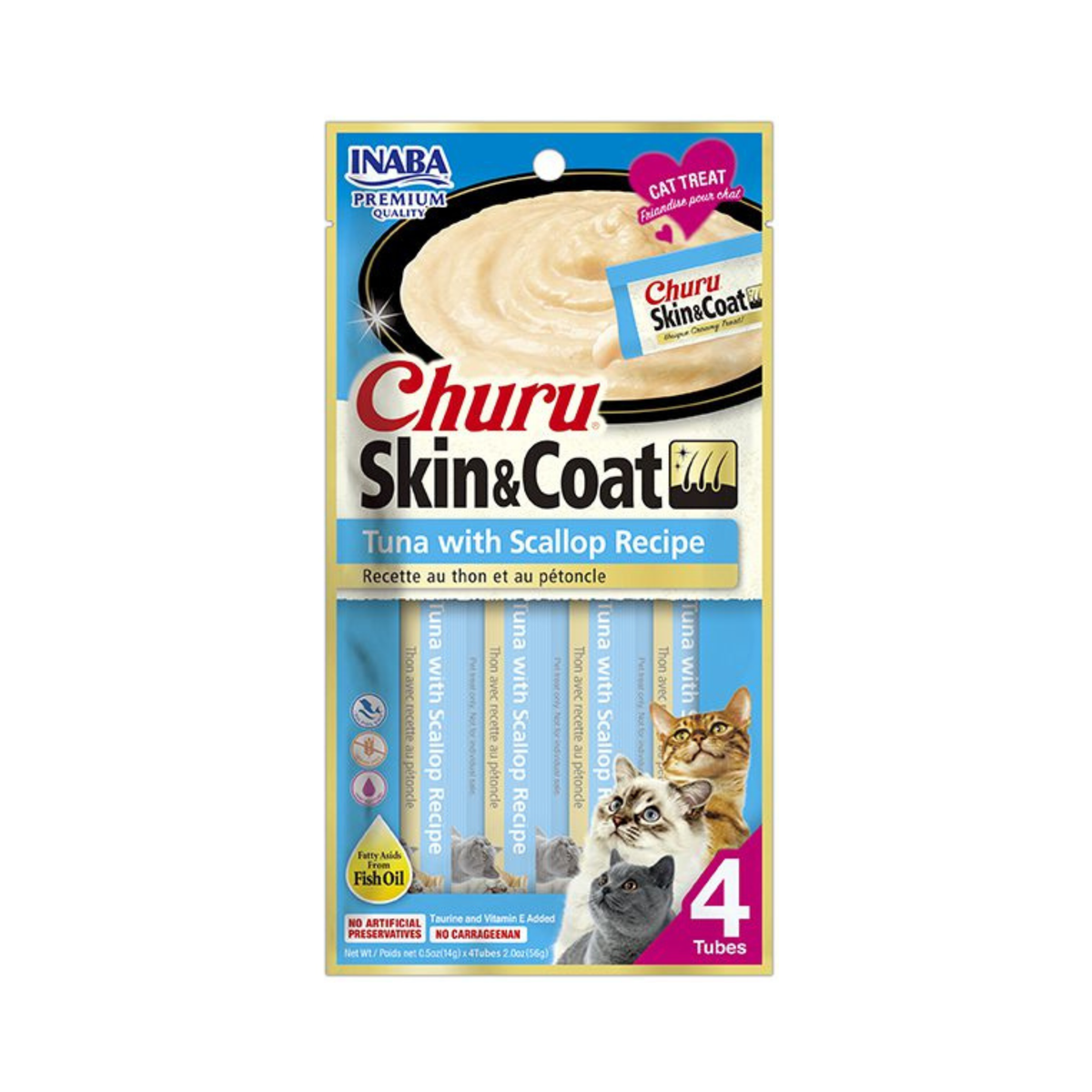 CHURU SKIN & COAT ATÚN CON VIEIRAS CAJA (6 PZS)