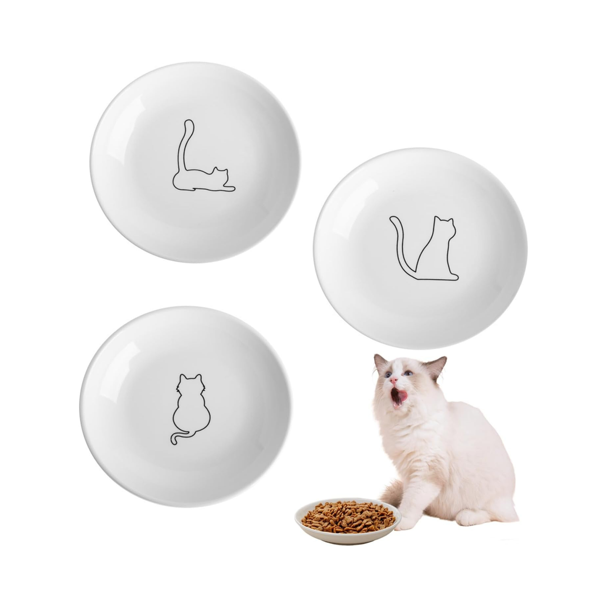 PLATO CERÁMICA FIG. GATOS 1 pieza