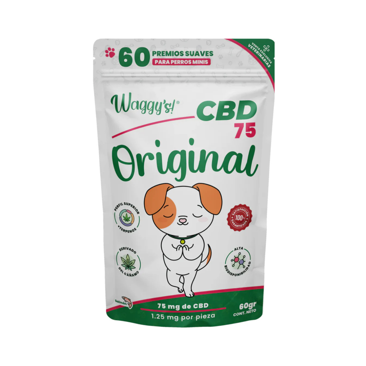 WAGGY´S PREMIOS ORIGINAL CBD 75 mg 60 pzas PERRO