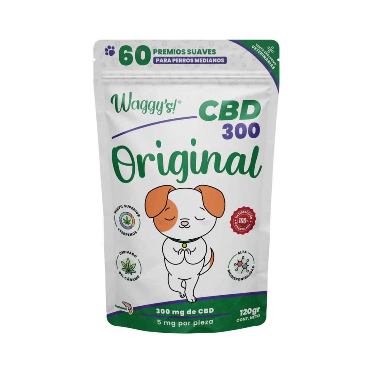 WAGGY´S PREMIOS ORIGINAL CBD 300 mg 60 pzas PERRO