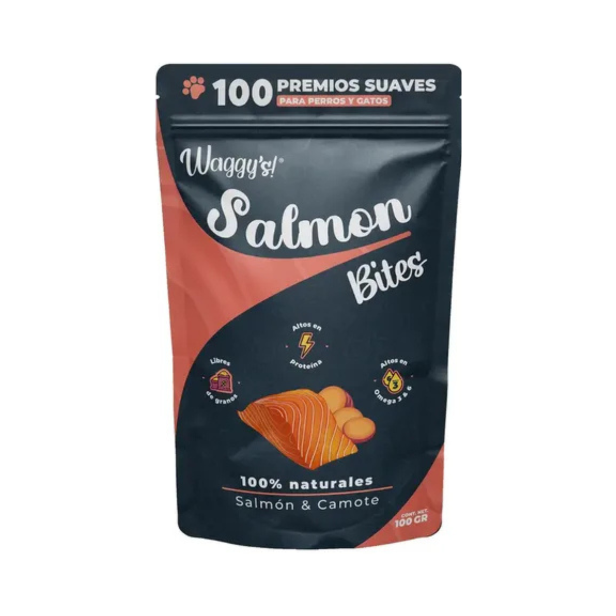 WAGGY´S PREMIOS BITES SALMÓN 100 pzas GATO