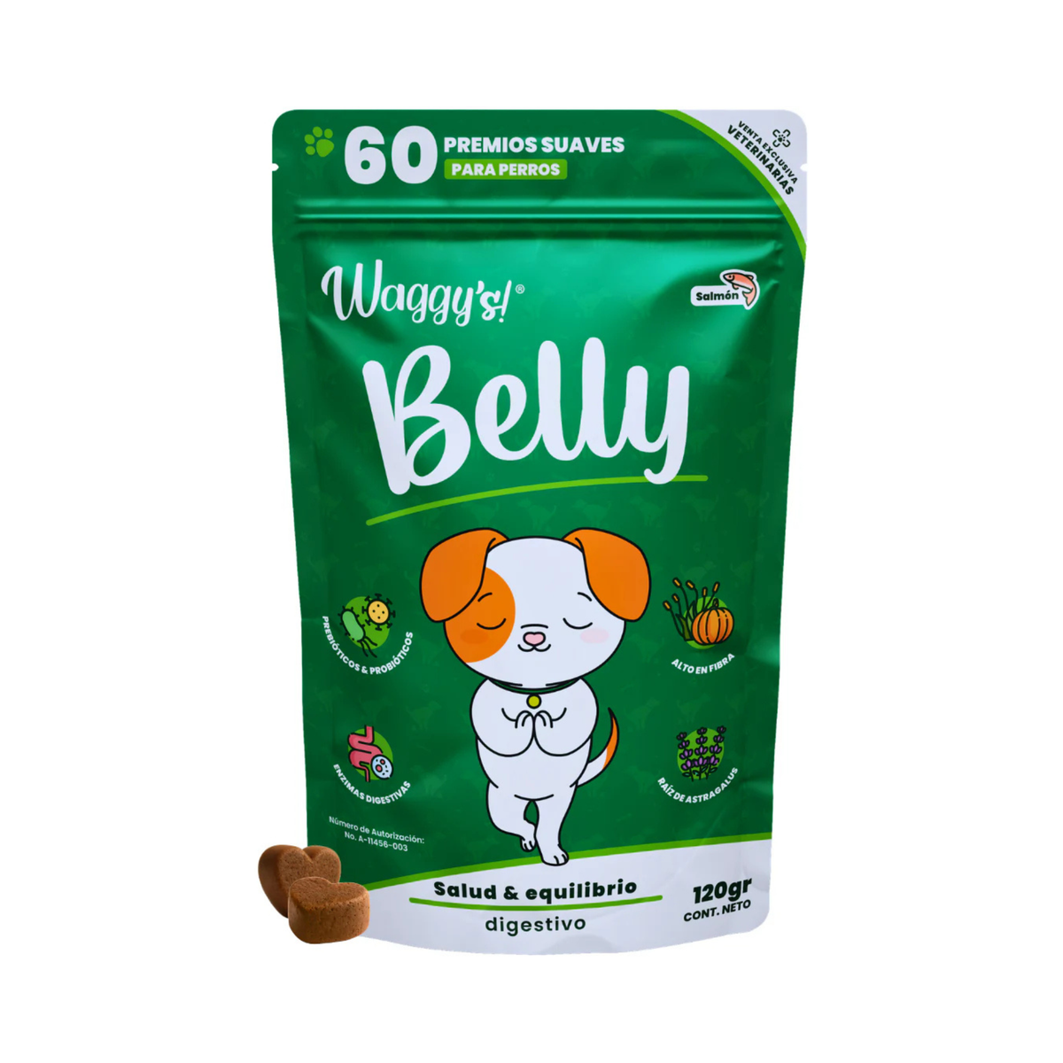WAGGY´S SUPLEMENTO BELLY 60 pzas PERRO
