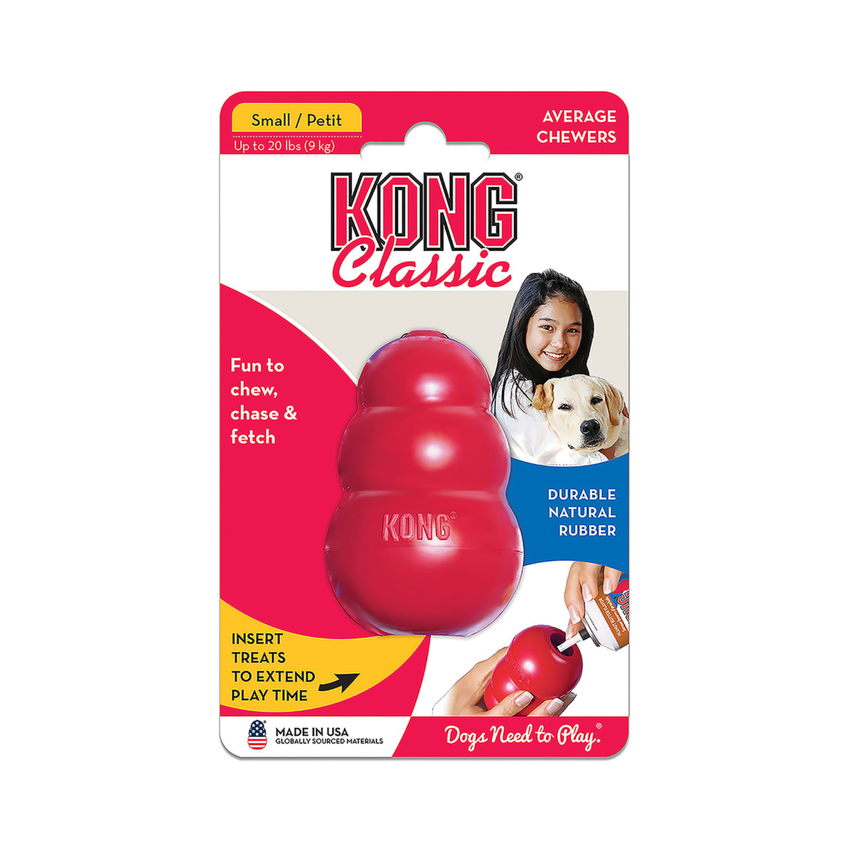 JUGUETE KONG CLÁSICO ROJO CHICO
