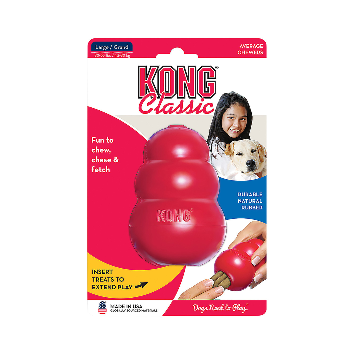 JUGUETE KONG CLÁSICO ROJO GRANDE