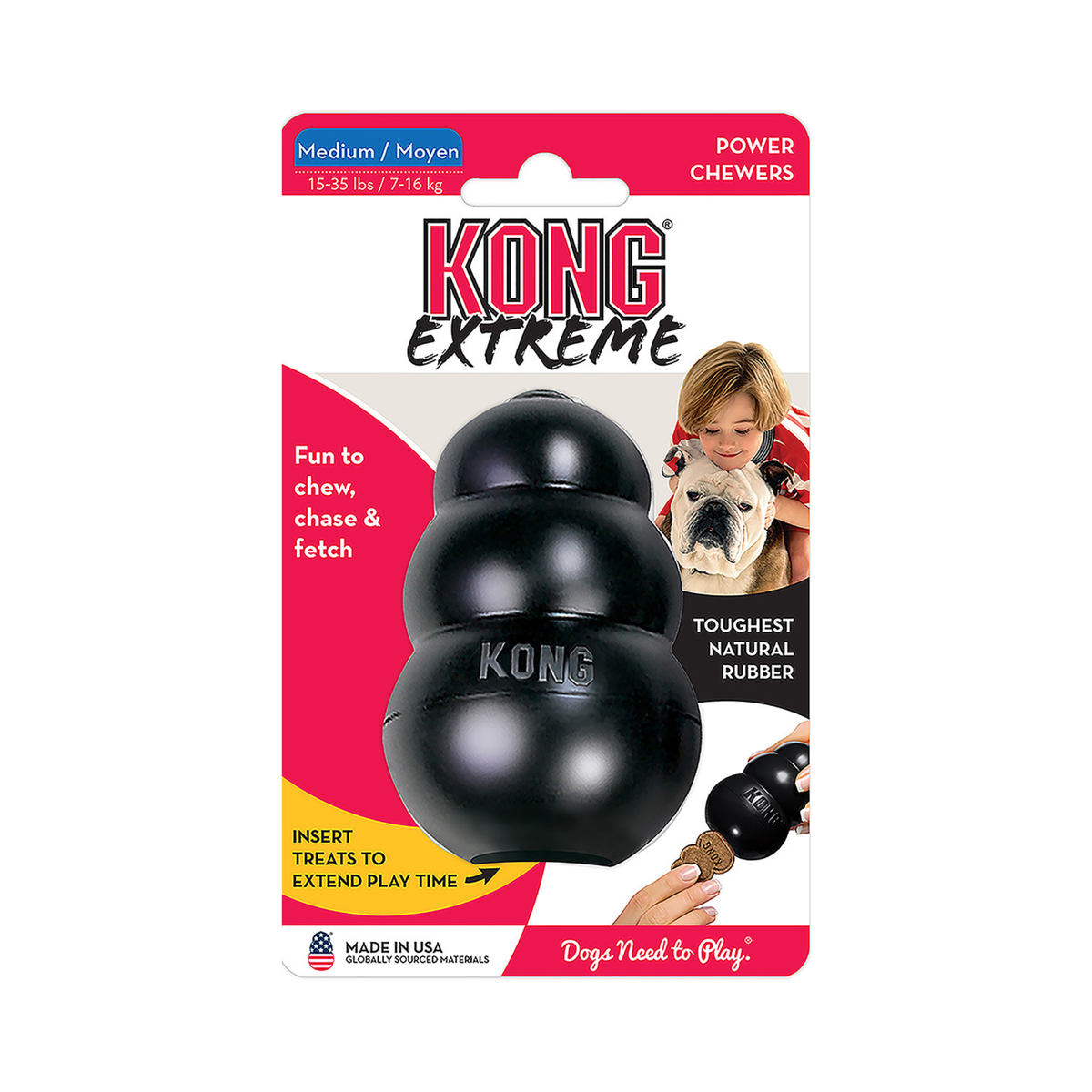 JUGUETE KONG EXTREME NEGRO MEDIANO