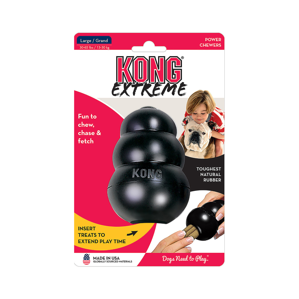 JUGUETE KONG EXTREME NEGRO GRANDE