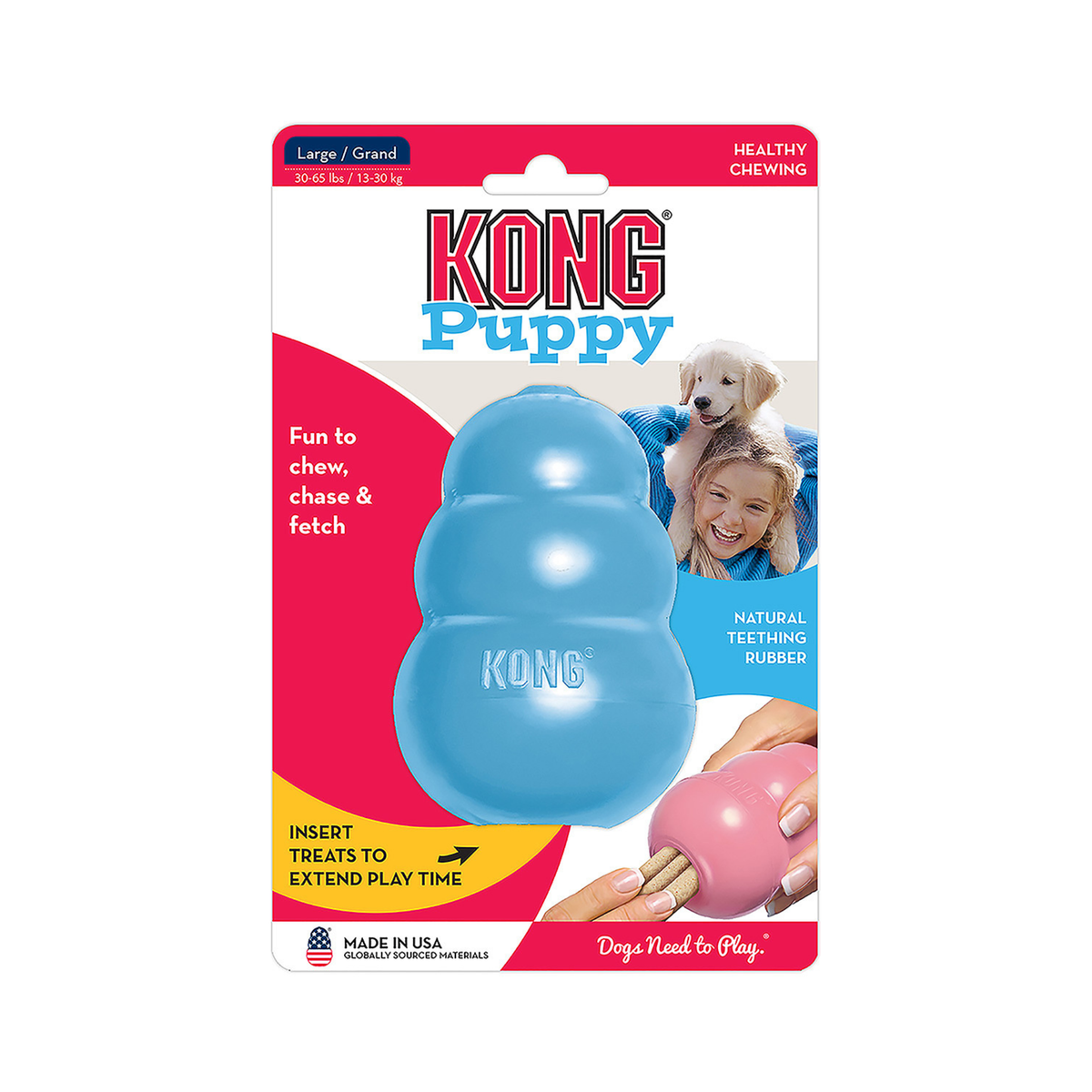 JUGUETE KONG CACHORRO GRANDE AZUL
