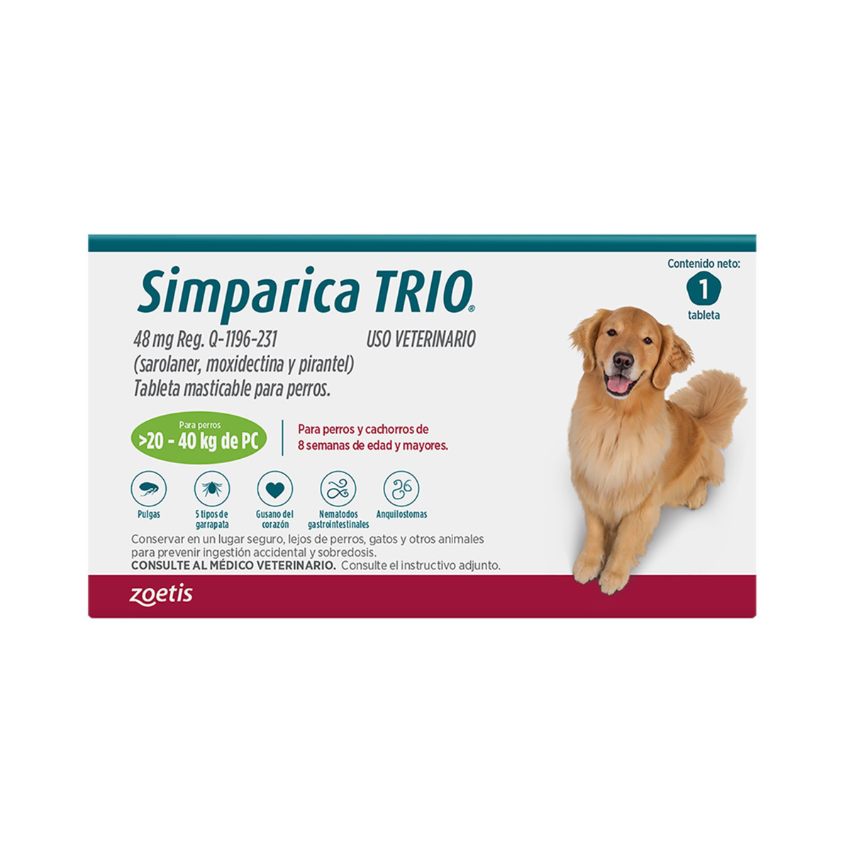 SIMPARICA TRIO 20.1-40 kg 1 Tab