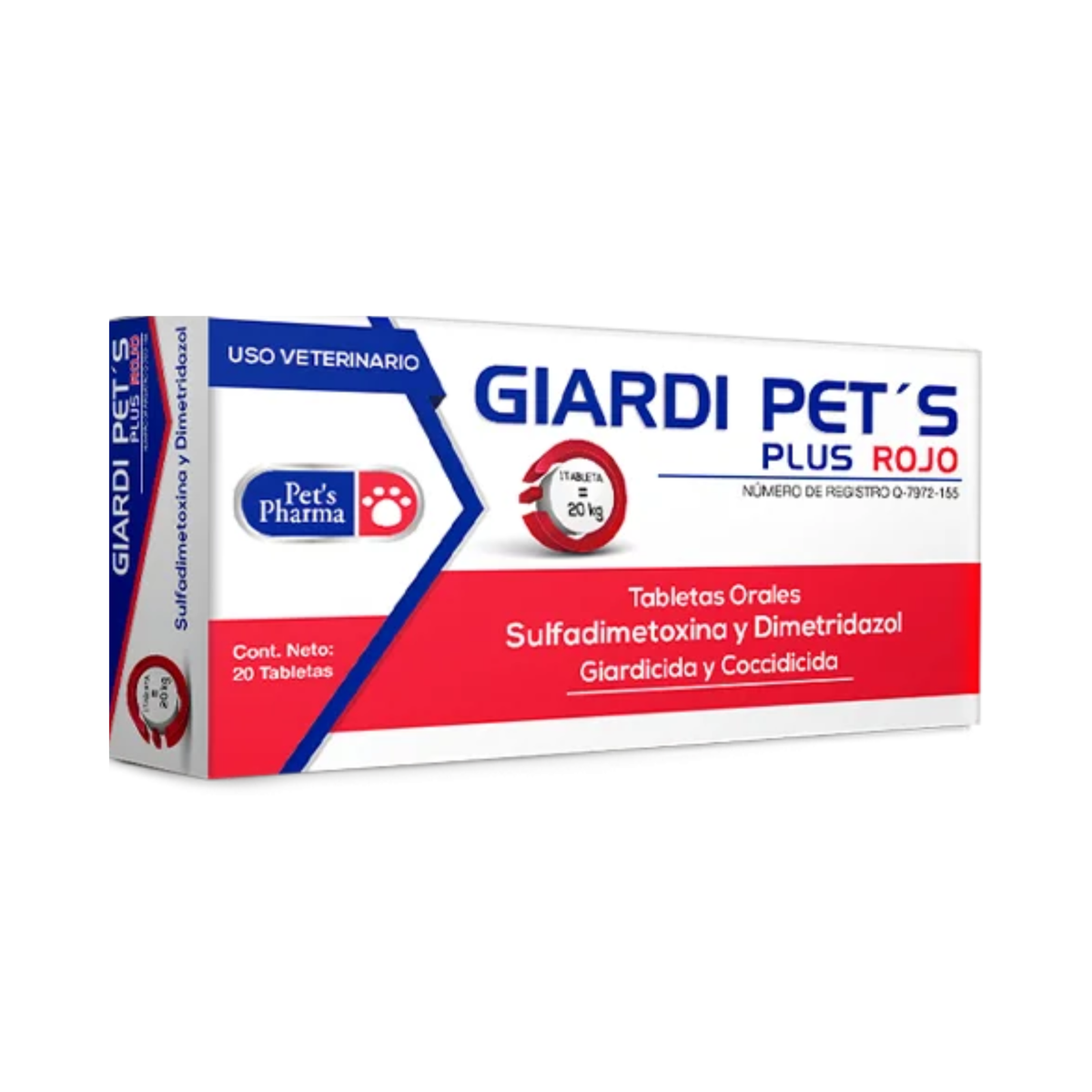 GIARDI PET ́S PLUS ROJO 20 Tabs.