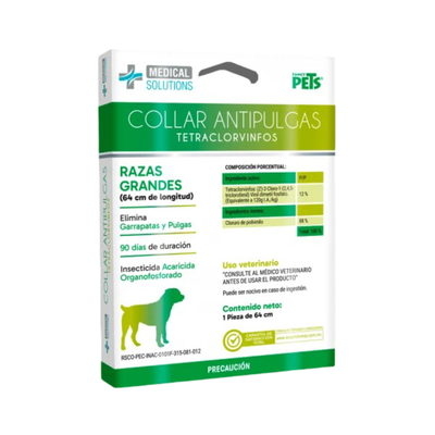COLLAR ANTIPULGAS P/RAZAS GRANDES (64 CM)