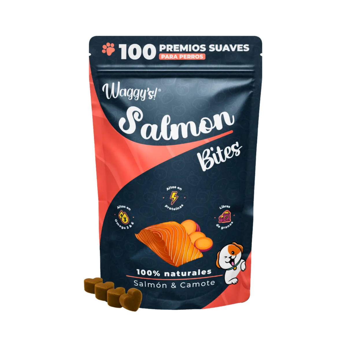 WAGGY´S PREMIOS BITES SALMÓN 100 pzas PERRO